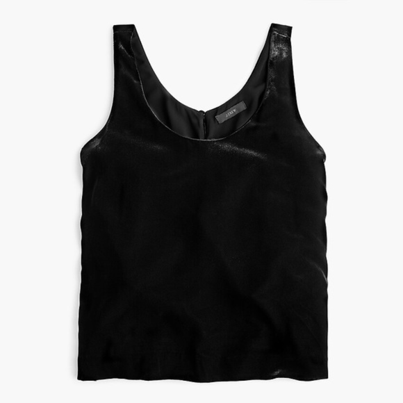 J. Crew Tops - New JCREW Black Velvet Tank Top